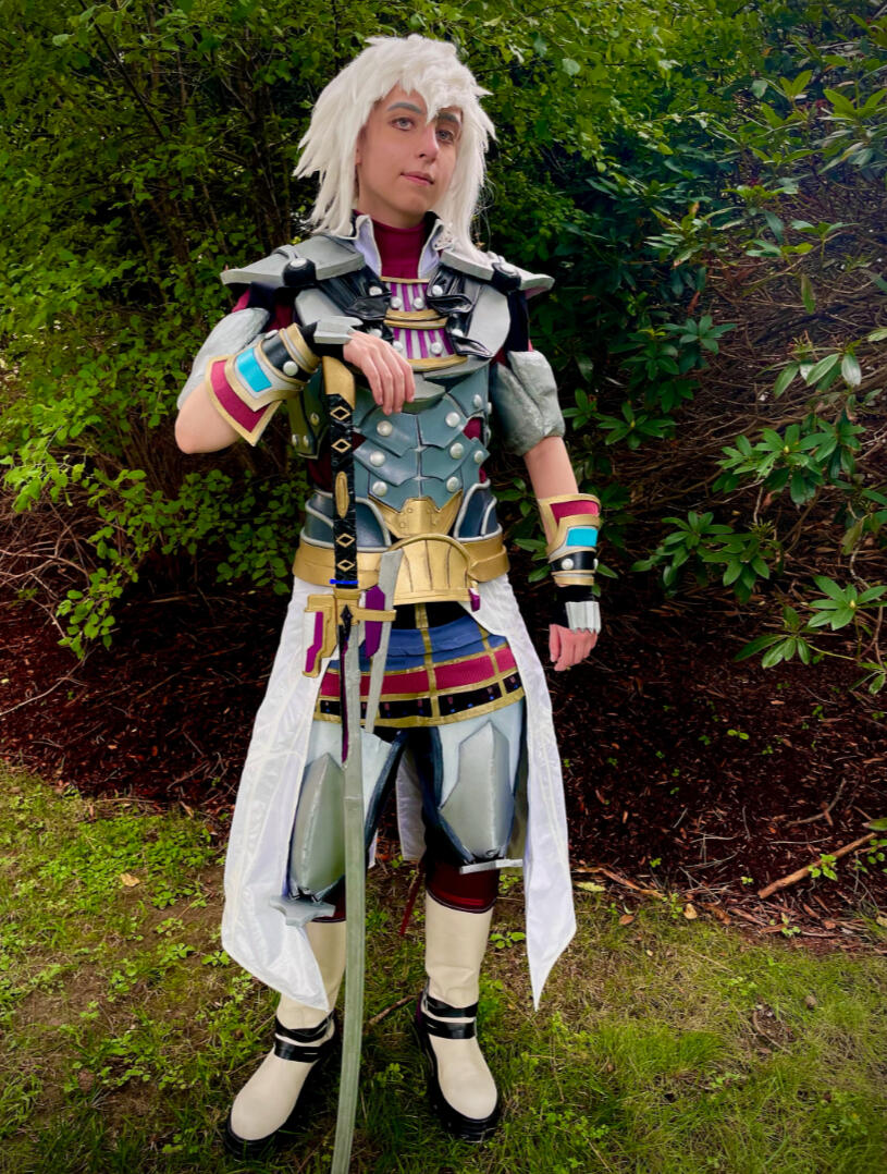 xenoblade chronicles 2 jin armor eva foam cosplay sword white wig anime video game